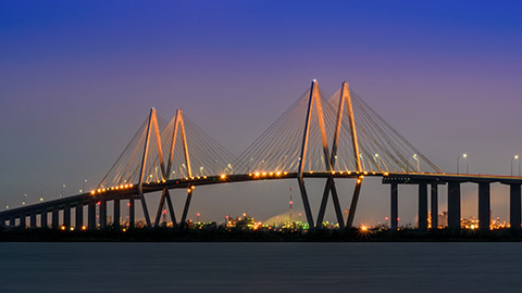 bridge at night